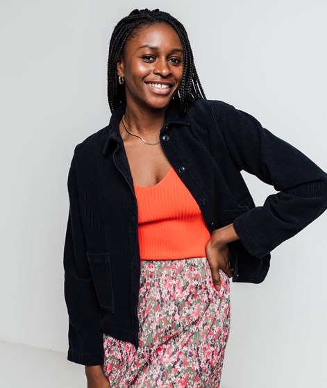 KAUF DICH GLÜCKLICH Cordjacke Blau aus Bio-Baumwolle