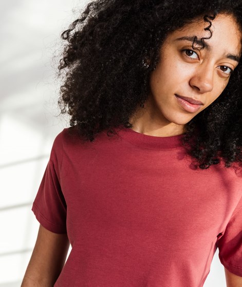 KAUF DICH GLÜCKLICH T-Shirt Terracotta Rot aus Bio-Baumwolle