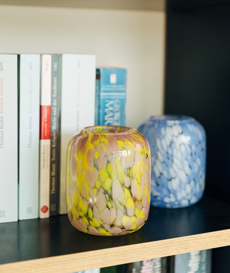YUKU Vase (9,5x9,5x11cm) gemustert