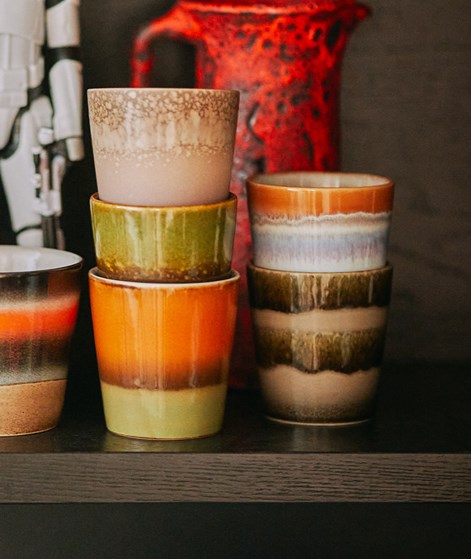HKLIVING 70s Ceramics: Kaffee Becher Elements (6er-Set) mehrfarbig