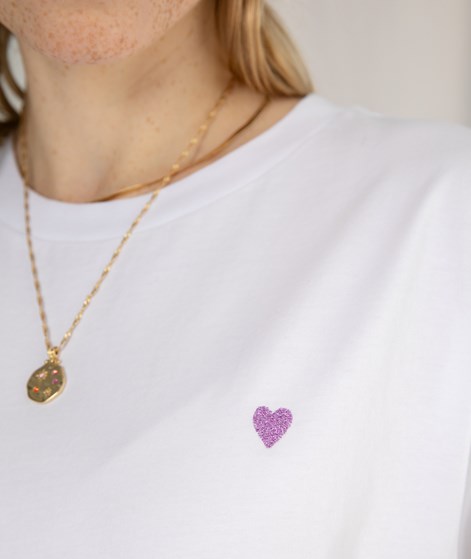 KAUF DICH GLÜCKLICH T-Shirt Herz Weiß