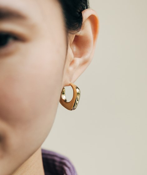 EBBA Quadratisch Abgerundete Ohrringe Gold