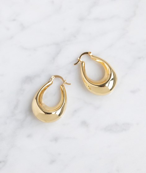 KAUF DICH GLÜCKLICH Breite Clip Ohrringe Gold