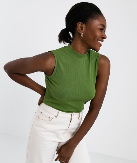 KAUF DICH GLÜCKLICH Turtleneck Top Grün aus Viskose (LENZING™ ECOVERO™)