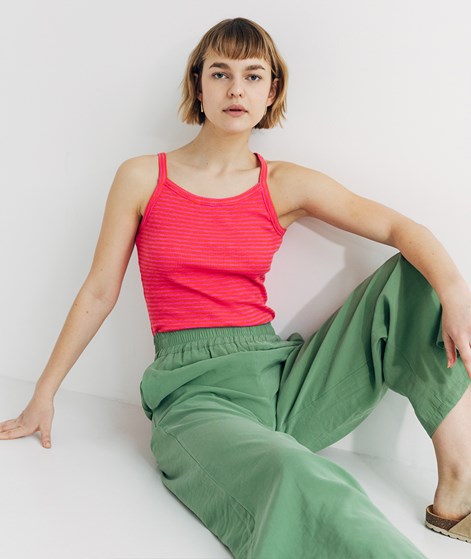 KAUF DICH GLÜCKLICH Top Pink und Orange gestreift