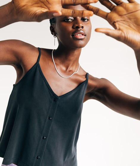 KAUF DICH GLÜCKLICH Camisole-Top Schwarz aus Modal (TENCEL™)