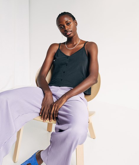 KAUF DICH GLÜCKLICH Camisole-Top Schwarz aus Modal (TENCEL™)