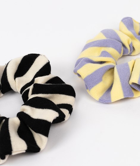 EBBA Scrunchie Schwarz und Weiß gestreift