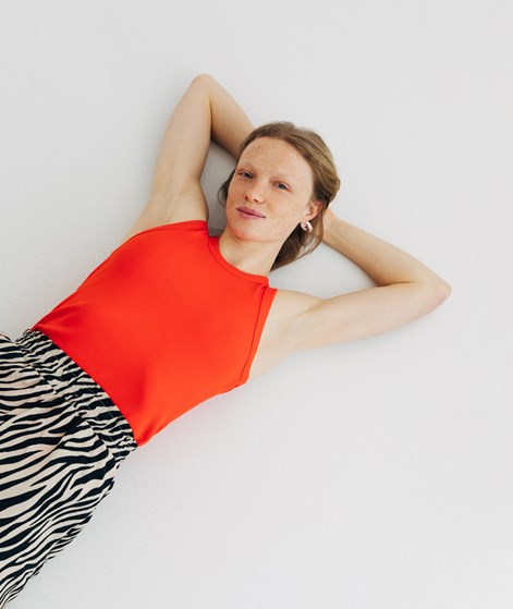 KAUF DICH GLÜCKLICH Top Rot aus Bio-Baumwolle