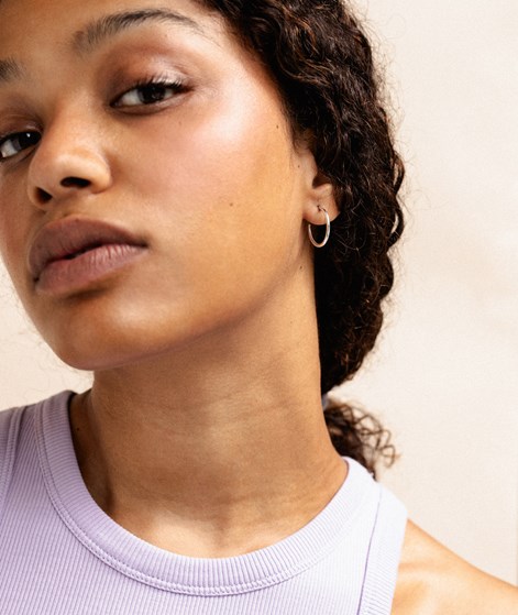 KAUF DICH GLÜCKLICH Ohrringe (18 mm) Silber