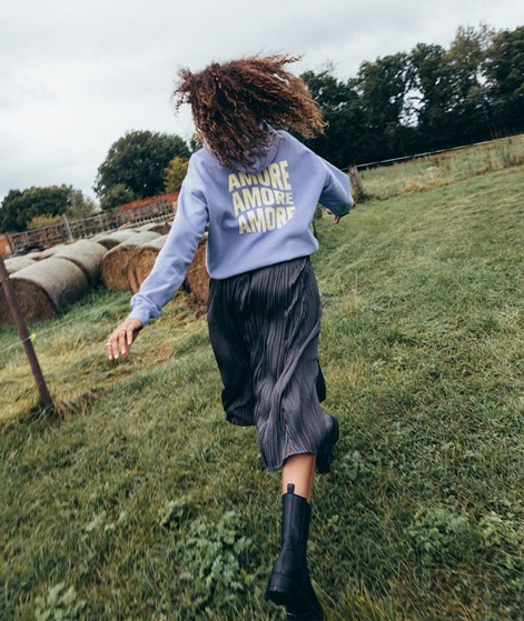 KAUF DICH GLÜCKLICH Sweater Amore Print Blau