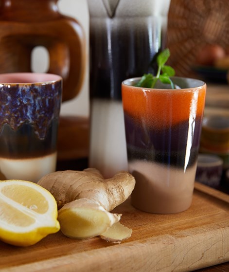 HKLIVING 70s Ceramics: Tee Becher Rise mehrfarbig