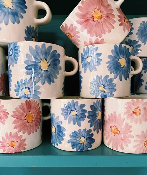 ANNA + NINA Rosegarden Tasse Blau geblümt