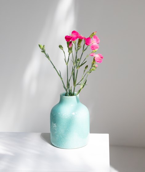 KAUF DICH GLÜCKLICH Vase Aqua