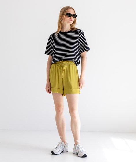 KAUF DICH GLÜCKLICH T-Shirt Schwarz und Weiß gestreift aus Bio-Baumwolle