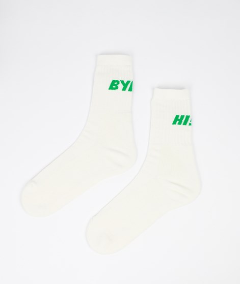 KAUF DICH GLÜCKLICH Tennissocke HI BYE (Gr. 41-46) Weiß aus Bio-Baumwolle