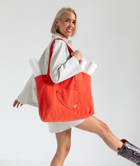 KDG x SARAH HARTMANN Shopper Rot aus Bio-Baumwolle