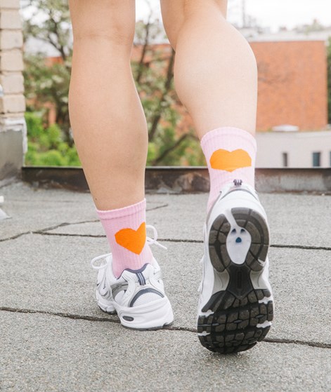 KAUF DICH GLÜCKLICH Tennissocken Heart (Gr. 36-41) Rosa aus Bio-Baumwolle