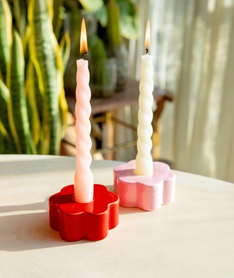 DOIY Daisy Kerzenhalter Rot