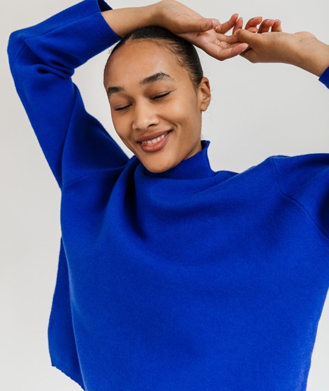 KAUF DICH GLÜCKLICH Turtleneck Pullover Blau