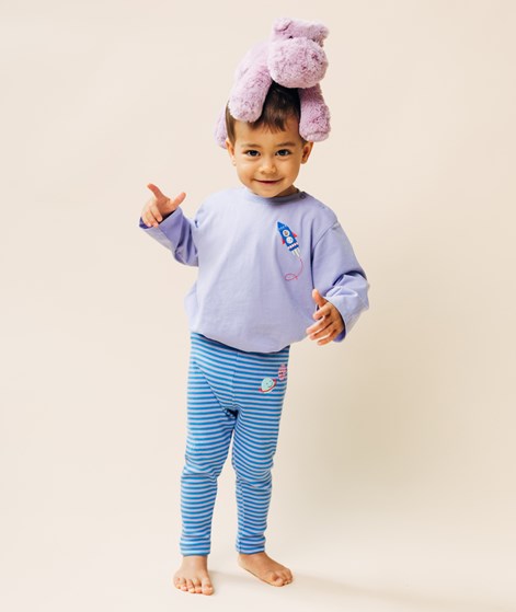 KAUF DICH GLÜCKLICH KIDS Leggings Planeten gestreift aus Bio-Baumwolle