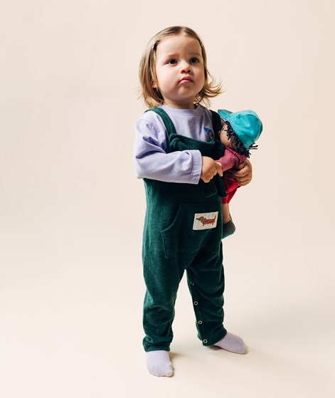 KAUF DICH GLÜCKLICH KIDS Overall Dunkelgrün aus Bio-Baumwolle