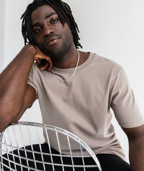 KAUF DICH GLÜCKLICH T-Shirt Braunbeige aus Bio-Baumwolle