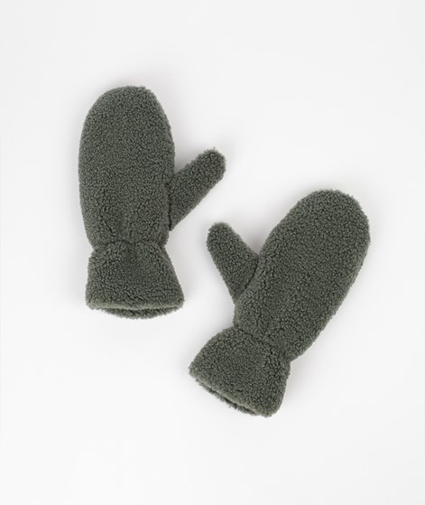 YUKU Handschuhe Teddy Dunkelgrün