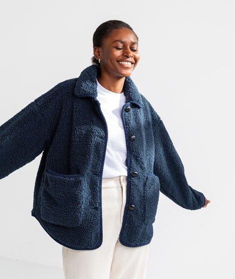 VILA VIMelusa Teddy Jacke Blau