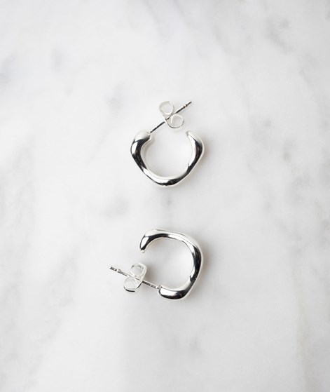 KAUF DICH GLÜCKLICH abstrakte Ohrringe Silber