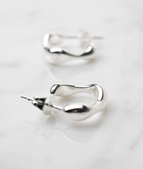 KAUF DICH GLÜCKLICH abstrakte Ohrringe Silber