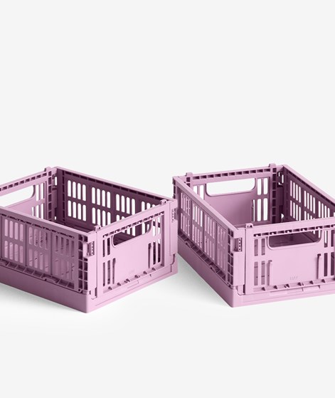 HAY Colour Crate Mini 2er-Set Korb Rosa