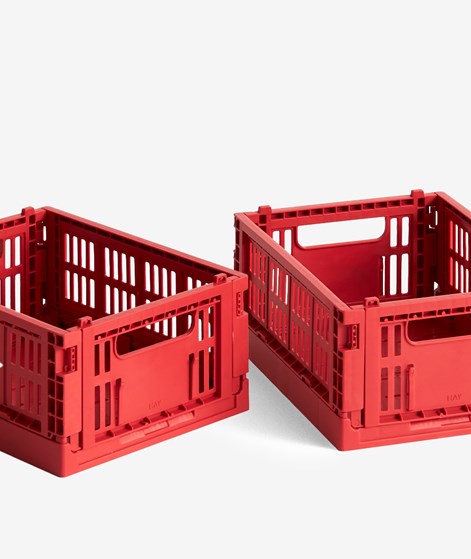 HAY Colour Crate Mini 2er-Set Korb Rot