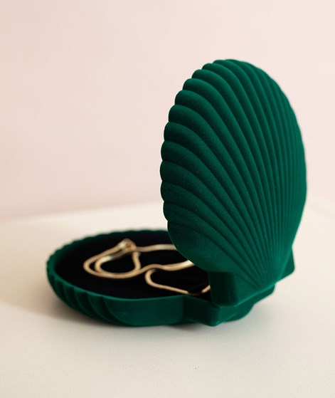 YUKU Muschel Box Dunkelgrün