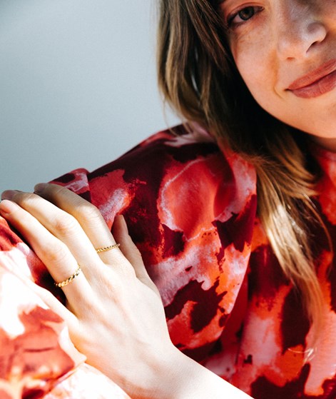 KAUF DICH GLÜCKLICH Ring Goldkugeln