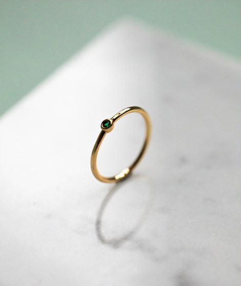 KAUF DICH GLÜCKLICH Ring Grün Gold