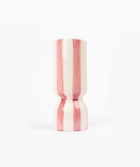 KAUF DICH GLÜCKLICH Vase (10x10x25 cm) gestreift
