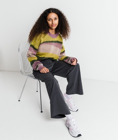 KAUF DICH GLÜCKLICH Stoffhose mit Bundfalten Dunkelgrau