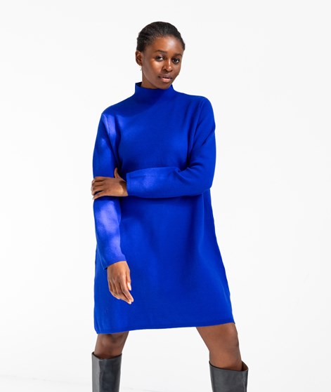 KAUF DICH GLÜCKLICH Strickkleid Kobaltblau