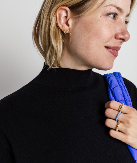 KAUF DICH GLÜCKLICH Strickkleid Schwarz