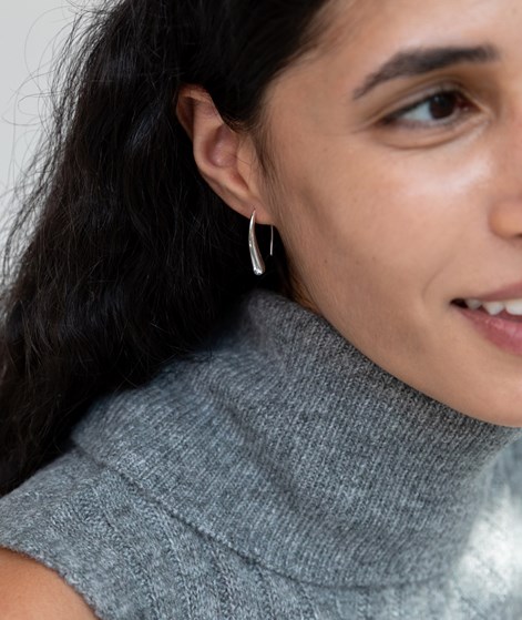 KAUF DICH GLÜCKLICH Tropfen Ohrringe Silber