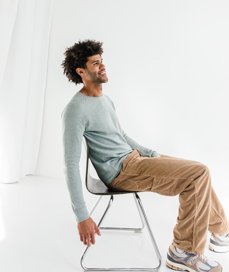 NOWADAYS Honeycomb Crew Neck Pullover Hellgrün