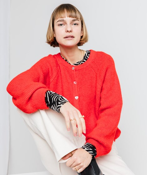 KAUF DICH GLÜCKLICH Cardigan Knallrot