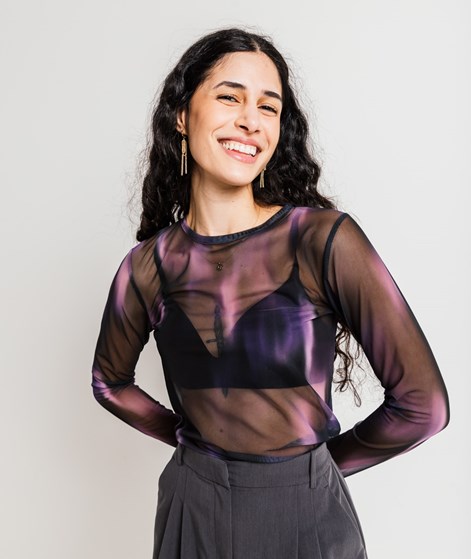 KAUF DICH GLÜCKLICH Longsleeve mehrfarbig aus recyceltem Polyester