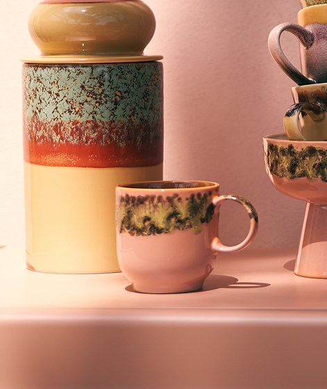 HKLIVING 70s Ceramics: Café Tasse Lush mehrfarbig