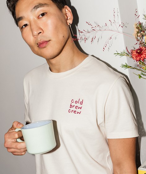 KAUF DICH GLÜCKLICH T-Shirt cold brew Cremeweiß