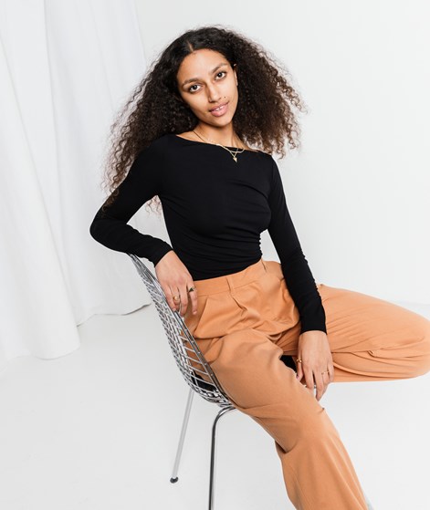 KAUF DICH GLÜCKLICH Longsleeve Schwarz aus Viskose (LENZING™ ECOVERO™)