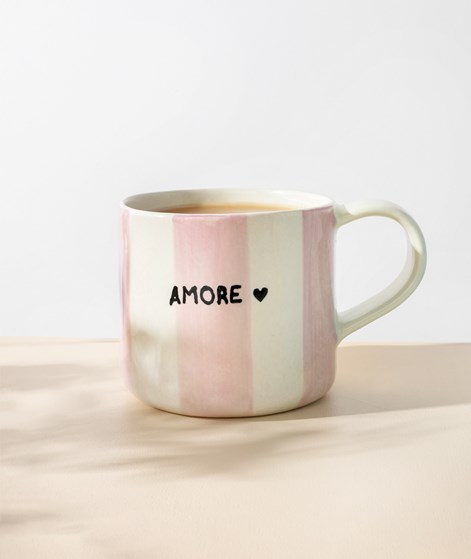 KAUF DICH GLÜCKLICH Mug Amore Streifen