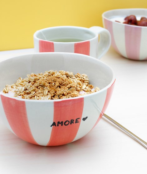 KAUF DICH GLÜCKLICH Bowl Amore Rot Streifen