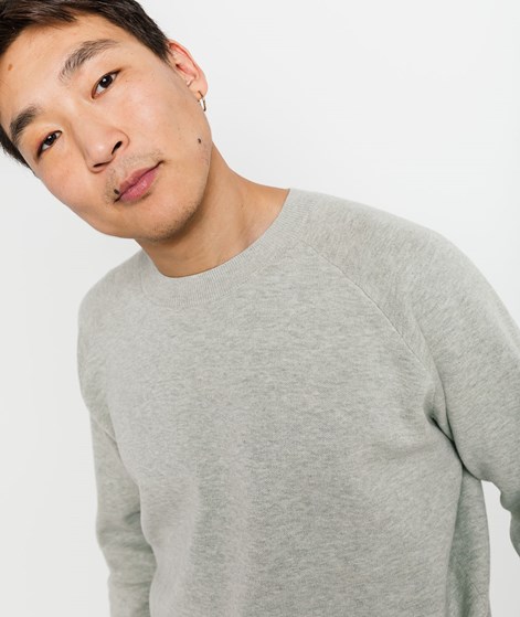 NOWADAYS Signatire Raglan Mouline Pullover Mintgrün